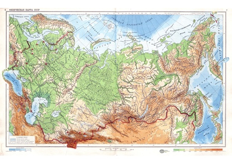6-7. Физическая карта СССР